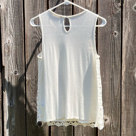 Live to be spoiled cream lace top size medium - Picture 8 of 10